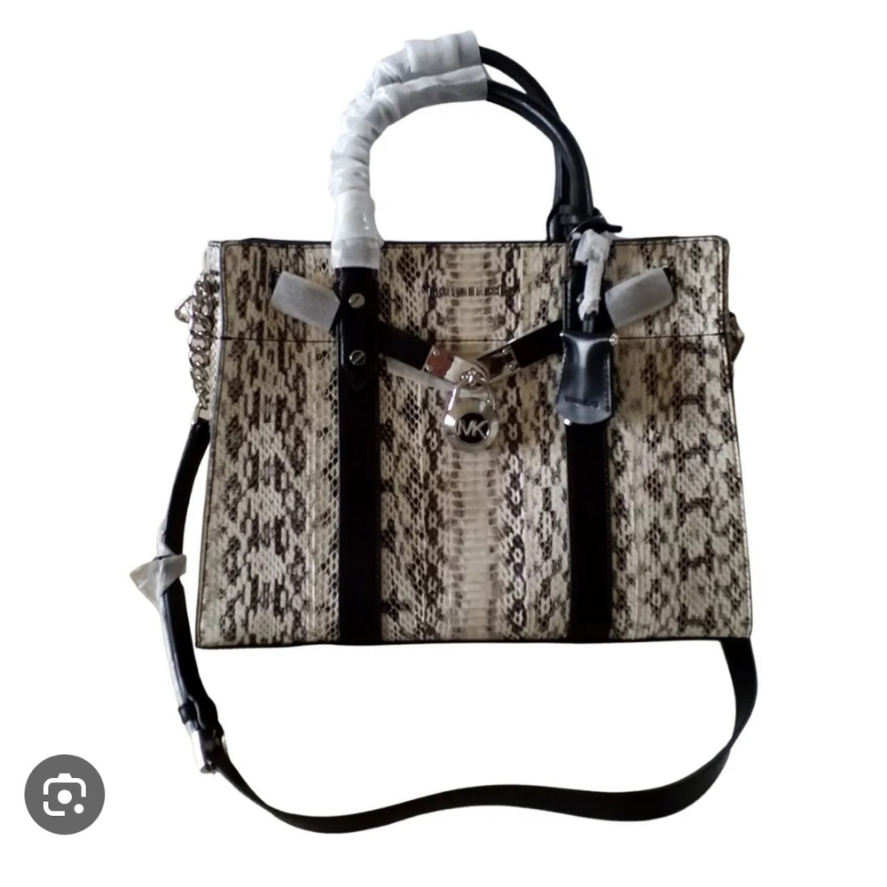 Michael Kors Hamilton genuine snakeskin bag